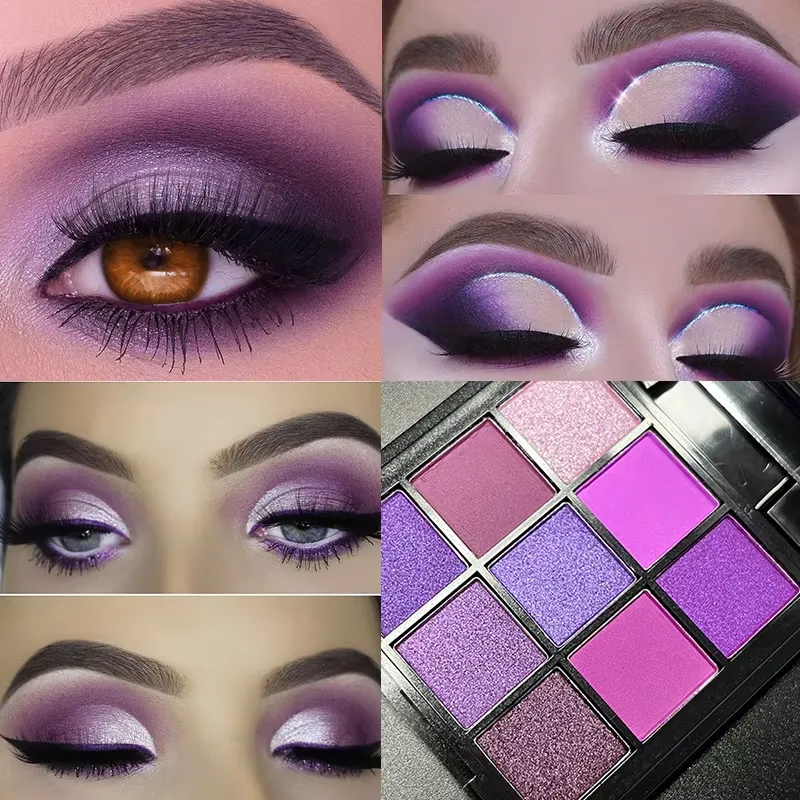 9-Grid Multi-color Eyeshadow Palette Glitter Pearlescent Matte Eye Shadow Shimmer Long Lasting Women Eye Makeup palette Cosmetic — image 6