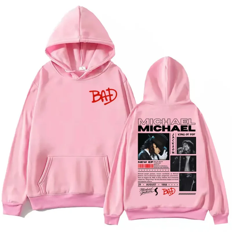 90's Rock Singer Michael Jackson Merch Hoodies Fashion Vintage Hooded Sweatshirts Men Women Casual Loose Pullovers Streetwear — image 6