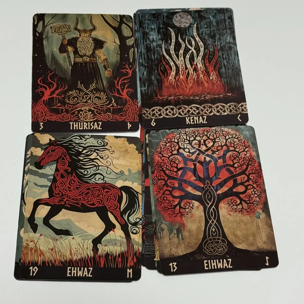 Norwegian Woodcut Runes Deck English 22pcs Board games runes series oracle deck — image 3