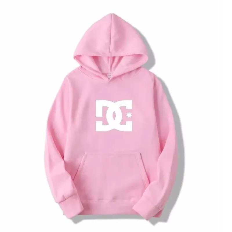 DC Letter Men's Hoodie Men's and Women's Fashion Simple Long Sleeve Sweatshirt Autumn and Winter Street Trend Large Gym Hoodie — image 4
