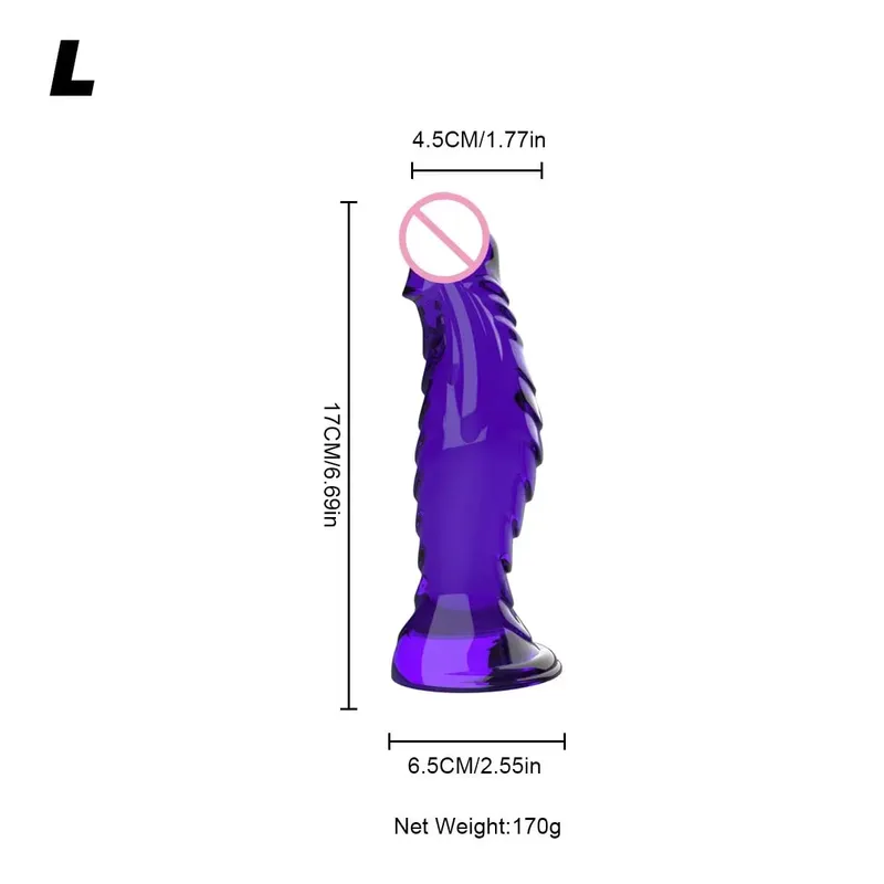 Crystal Clear Spiral Glass Dildo with Strong Suction Cup Base Transparent Realistic Anal Vaginal Sex Toy for Women Men Couples — image 10