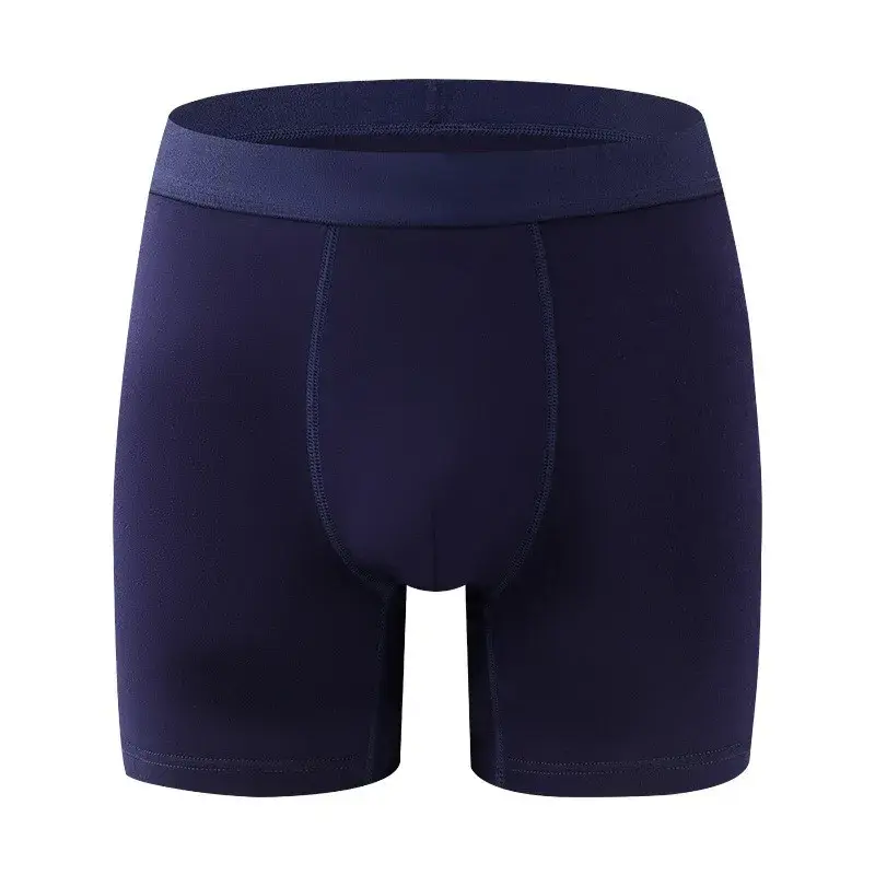 Big Pouch Men Bamboo Fiber Boxer Briefs Breathable Underwear With Fly Opening Mid Waist Sports Trunks Moisture Wicking Soft Cool — image 18