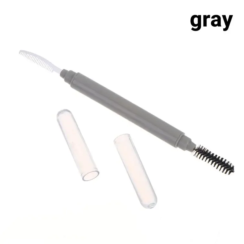 (.) 1Pc Eyebrow Make Up Brushes Dual Ended Brow Comb Makeup Brush Stainless Steel Eye Lashes Roller Eyelashes White Beauty Tool