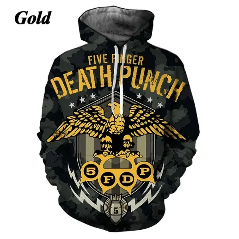 Men's and Women's Five Finger Death Punch Hoodies 3D Printing Casual Autumn Winter Sweatshirts Hip-hop Rock Hoodie — image 7