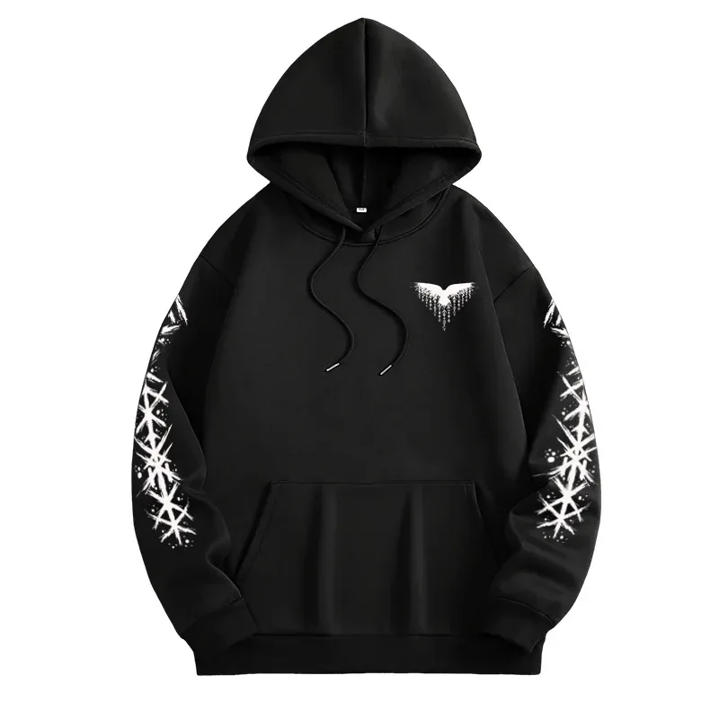 Winter and Autumn Edition Viking Nordic Runes Printed Men's Large-Sized Hooded Sweatshirt for Street Casual Wear — image 3