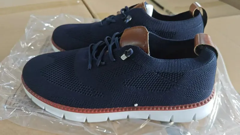 Men Knit Mesh Casual Sneakers Lightweight Lace Up Walking Shoes Flexible Non Slip Soft Breathable Big Size Male Outdoor Footwear — image 11