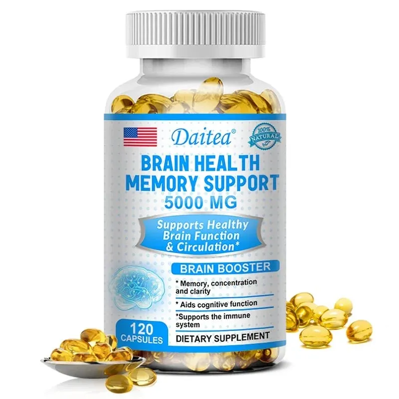 Cápsulas Nootrópicas para Saúde do Cérebro 5000mg Aumentam o Foco da Memória e Clareza Função Cognitiva e Desempenho Mental da Circulação Sanguínea — image 9