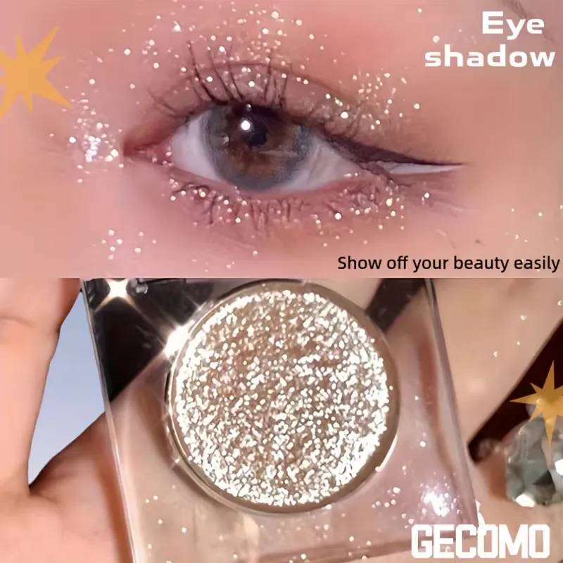 Long-Lasting Glitter Eyeshadow - Radiant High Shine Finish Instant Highlighting Effect Sparkling Powder Eye Makeup for Parties — image 4