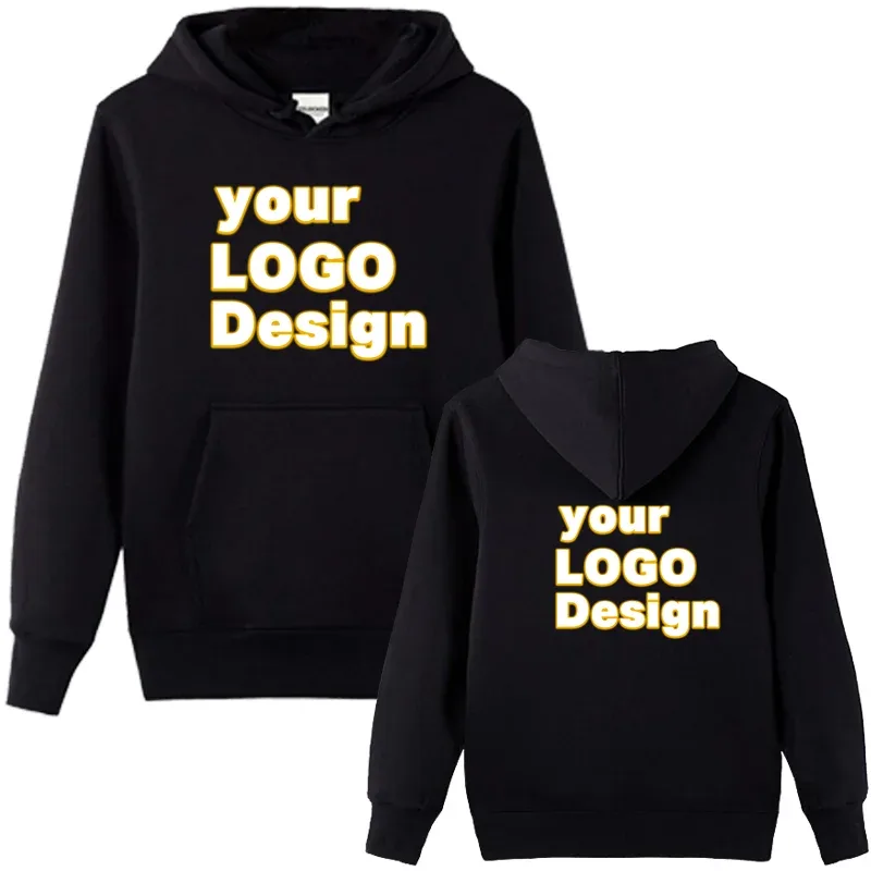 Niestandardowe bluzy z kapturem Tekst DIY Logo Obraz Drukuj Wysokiej jakości bluza z kapturem Dostosowana sportowa bluza na co dzień Spersonalizowany prezent na Boże Narodzenie — image 5