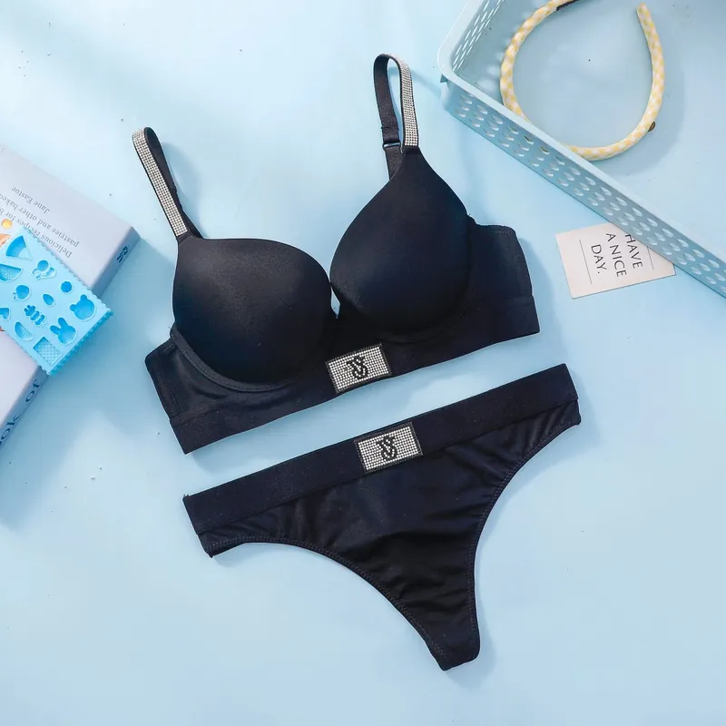 Victoria's Secret Comfortable Underwire Lingerie Set For Ladies Daily Wear Women Bra Set Lace Push Up Seamless — image 3