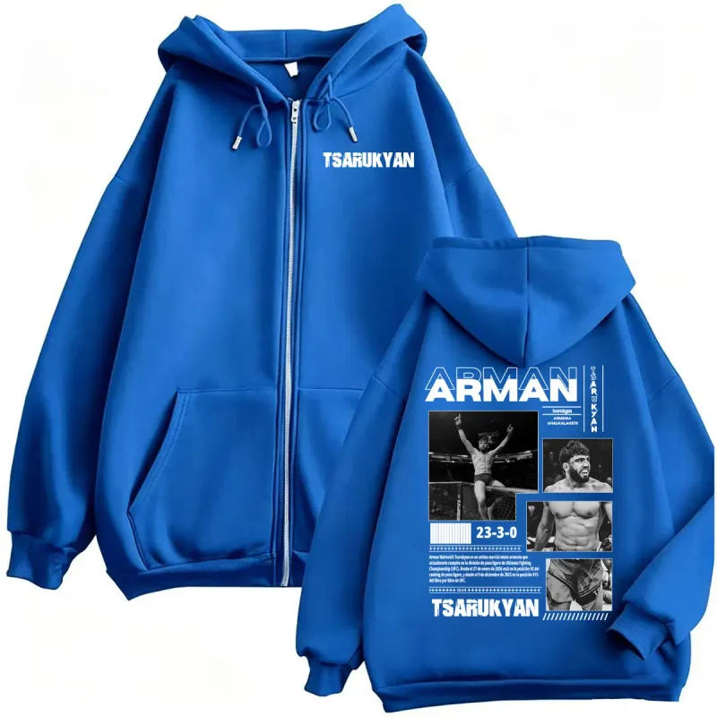 Arman Tsarukyan Ahalkalakets Fan Gifts Sweatshirt Jacket Men's Clothing Classic Zip Up Hoodies Casual Long Sleeve Cardigan Coats — image 4