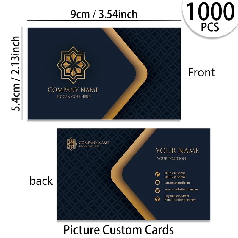 200/500/1000pcs Customizable Cards Personalized Business Cards with Acrylic Storage Box Matte Film Thank You Invitations
