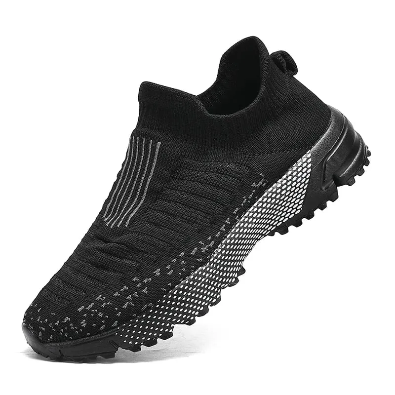 Men Sports Running Black Jogging Shoes Casual Sneakers Outdoor Breathable Mesh for Women Light Shock-absorption Black Tennis