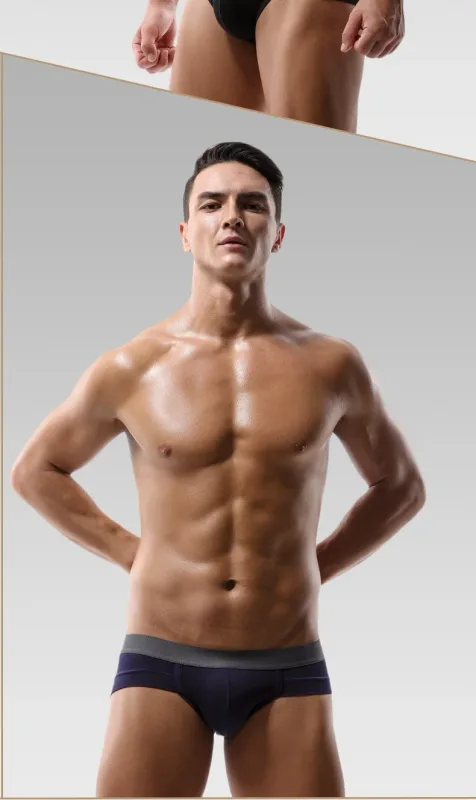 5PCSMen's three-piece briefs with U-shaped pouch, modal fabric, breathable, summer youth low-rise bottom pants — image 21