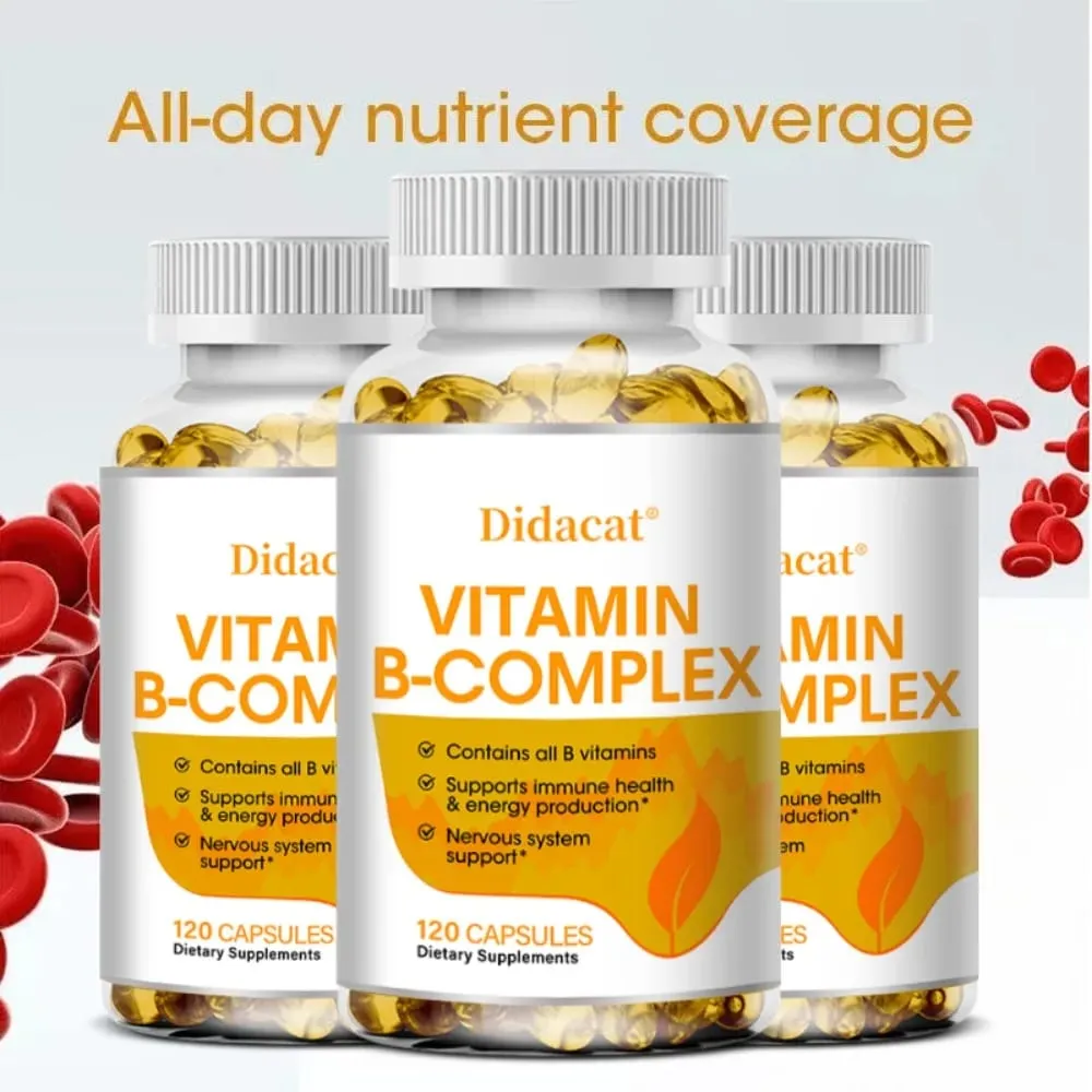 Vitamin B Complex - Contains All B Vitamins Supports Immune Health & Energy Production Nervous System Support — image 2