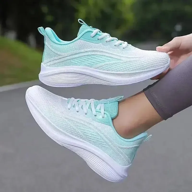 Breathable Lace-up Running Shoes for Women Air Cushion Athletic Sneakers Lightweight Air Mesh Outdoor Sports Training Shoes — image 4