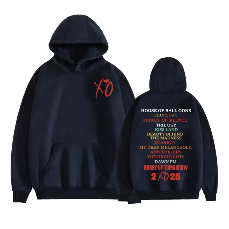 The Weeknd After Hours Album 2025 Print Hoodies Men's Clothing Fashion Hip Hop Street Sweatshirt Fleece Comfort Oversized Hooded — image 4