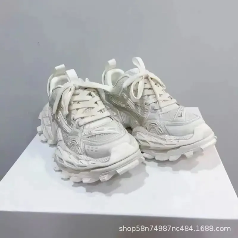 Men Sneakers Elevated Dad Sneakers Color Block Mesh Shoes Men Chunky Casual Shoes with Thick Sole Shoes for Men