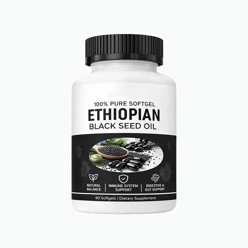 Ethiopian Black Seed Oil Softgels 800mg Cold Pressed Nigella Sativa Immune Digestive Gut Support Supplement 60 Count Non-GMO — image 8