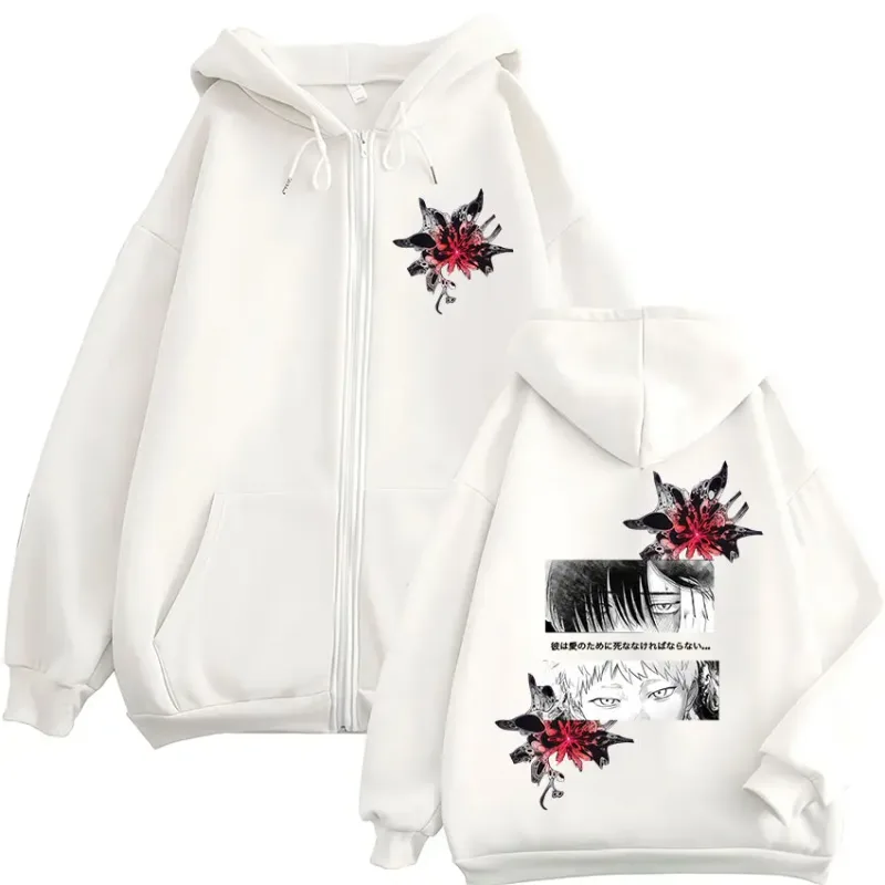 Anime The Summer Hikaru Died Hikaru Yoshiki Eyes Zipper Hoodies Men Women Fashion Zip Up Sweatshirts Long Sleeve Pullover Jacket — image 3