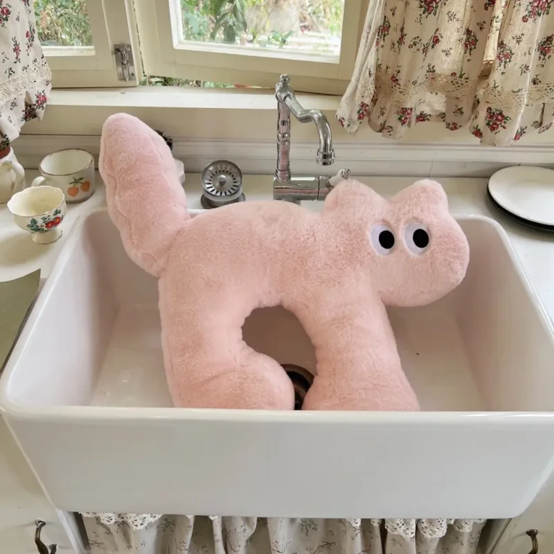 Dekorasi Sofa Bantal Bunga Girly Selebriti Bantal Beruang Kucing Lucu Boneka Hewan Mainan Mewah Kelinci Lingkaran Bunga Pelangi Natal — image 16
