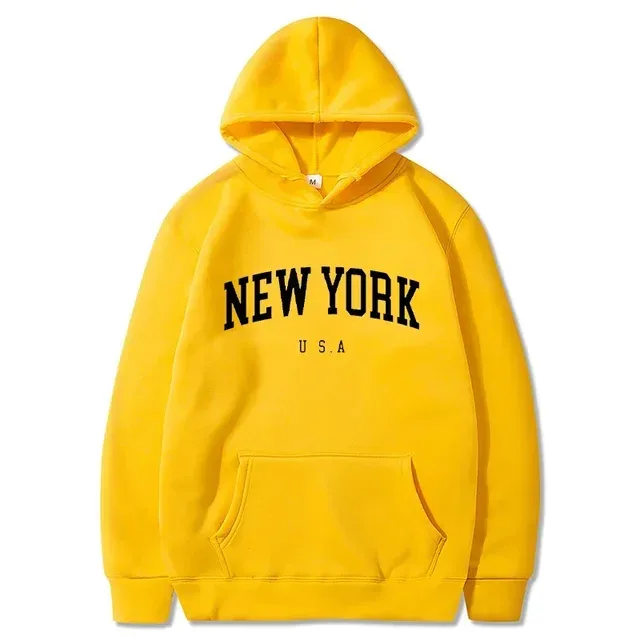 Women New York U.S.A City Hoodies Fashion Letter Printed Graphic Sweatshirts Loose CasuaMen l Harajuku Hooded Pullover Sportwear — image 39