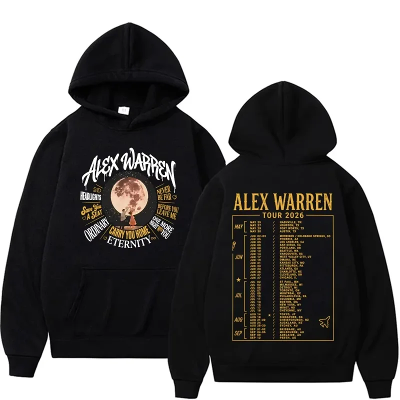 Alex Warren Moon Artwork Music Tour 2026 Hoodies Men's Women Fashion Punk Hip Hop Sweatshirt Fleece Casual Long Sleeve Pullovers — image 1