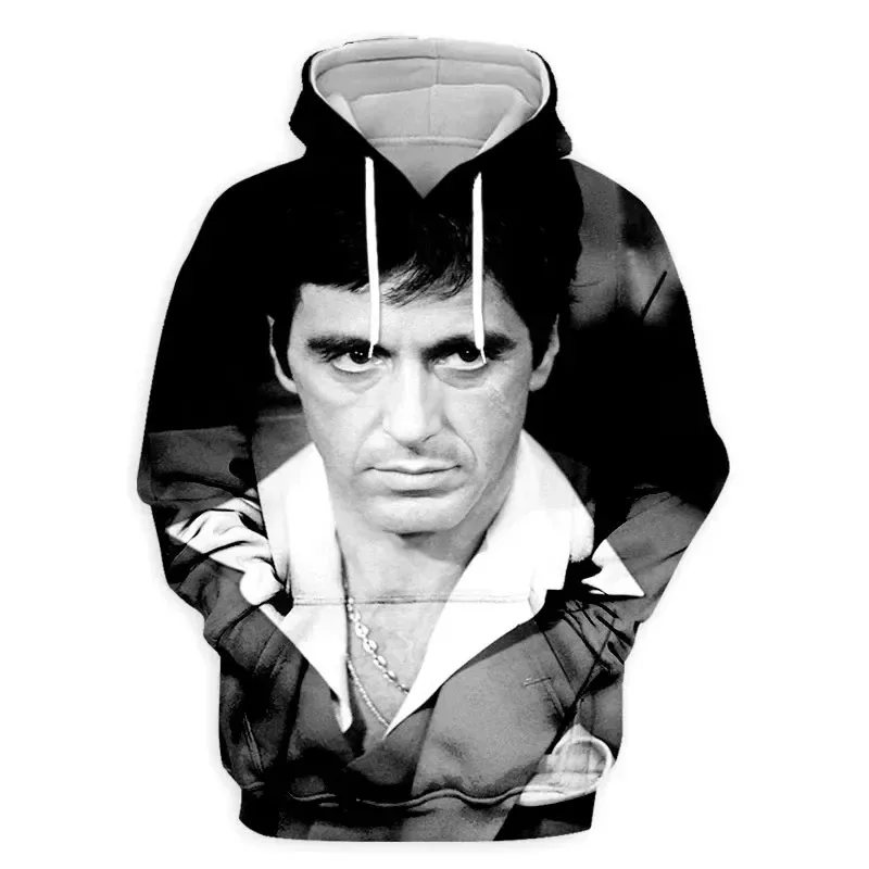 Scarface Movie 3D Print Hoodies Men Women Fashion Streetwear Oversized Sweatshirts Hoodie Male Pullovers Tracksuit Man Clothing — image 3
