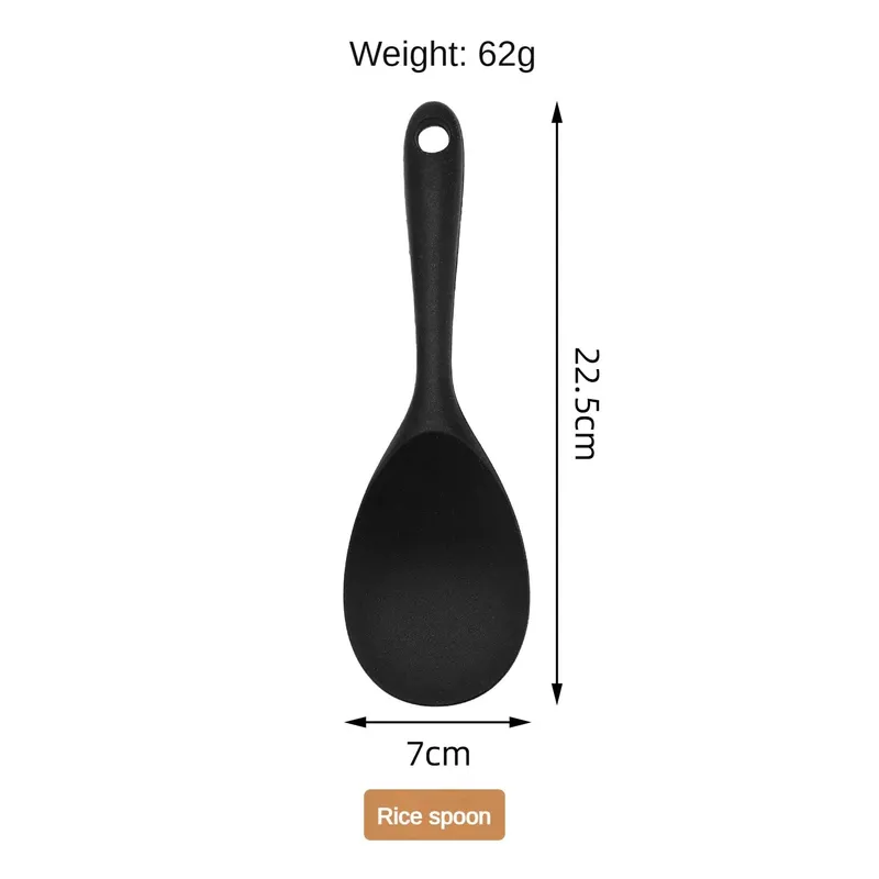 1/10PCS Food-Grade Silicone Kitchen Tools Set Heat-Resistant Slotted Spoon for Non-Stick Cookware & Hot Pot Multi-Use Strainer — image 13