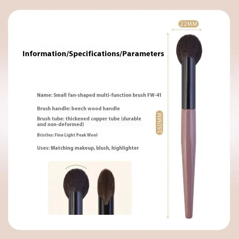 Hot Sale 1 stk Lille Fan Shape Blusher Brush Powder Blush Cream Flydende Blush Makeup Børster Præcise Blush Brush Makeup Værktøj — image 6