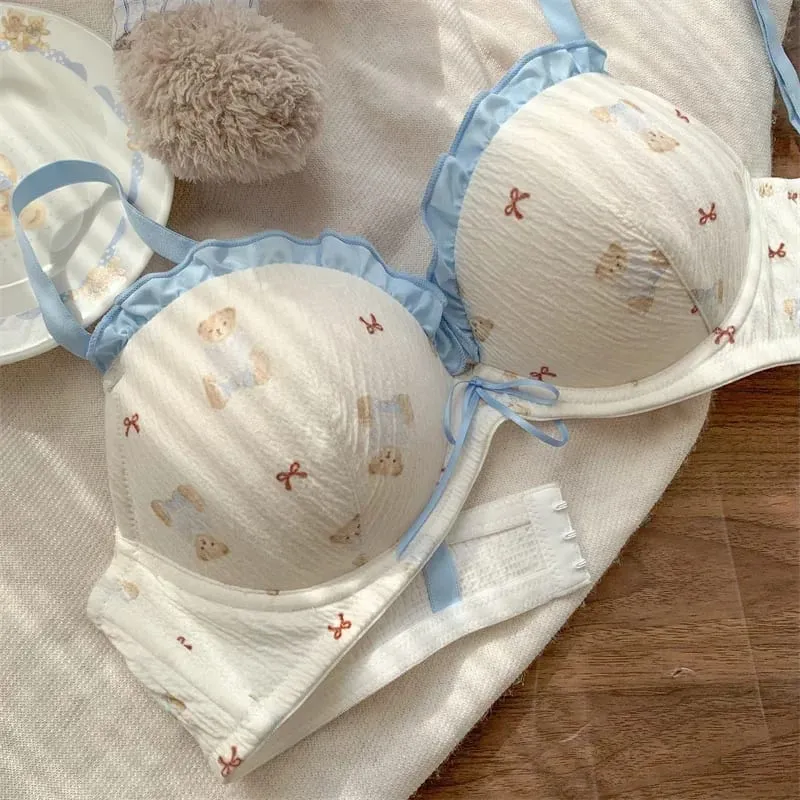 Japanese Style Push Up Bra & Panty Set for Women - Cute Lingerie to Enhance Small Bust — image 5