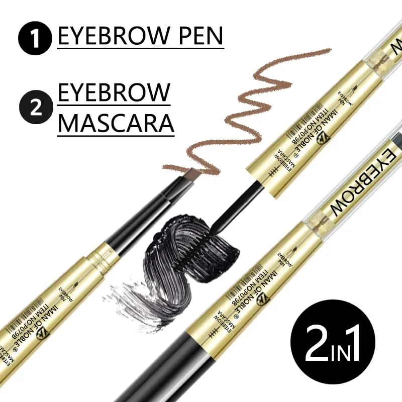 Ultrafijne Dual Head Wenkbrauwpotlood Mascara Set Natuurlijke waterdichte en langdurige professionele wenkbrauwpotloodmake-up — image 3