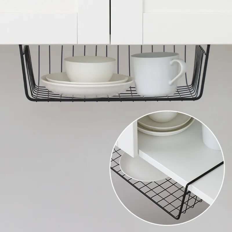 Multipurpose Metal Hanging Basket Organizer-Storage for Kitchen Desk Closet Makeup Brushes Available Makeup Tool Storage Holder — image 4
