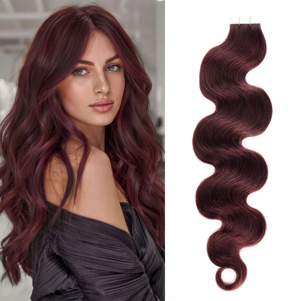 20pcs/pack Tape in Human Hair Extensions Body Wave Tape in Extensions Real Human Hair Seamless Tape in Real Human Hair Extension