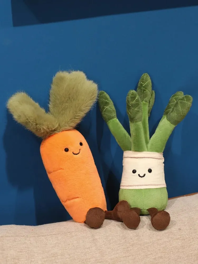 Stuffed Humanoid Vegetable Plush Pillow Smiling Corn Carrot Asparagus Doll with Legs Decor Prop Gift — image 9