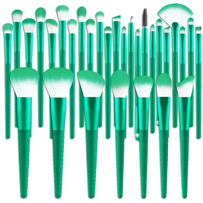 30Pcs Professional Makeup Brushes Set Soft Synthetic Brushes For Foundation Blush Contour Eyeshadow Full Face Cosmetic Tools