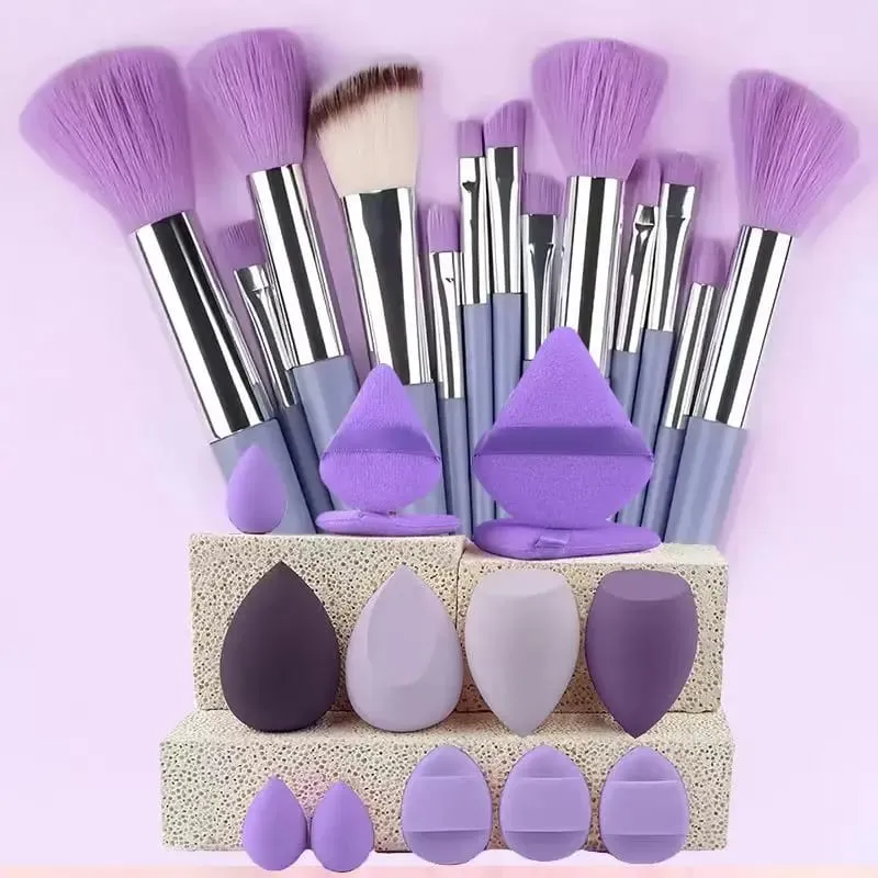 20Pcs Makeup Brush Set Eyeliner Blending Cheeks Eye Cosmetic Foundation Brushes Professional Complete Set for Face Eyeshadow