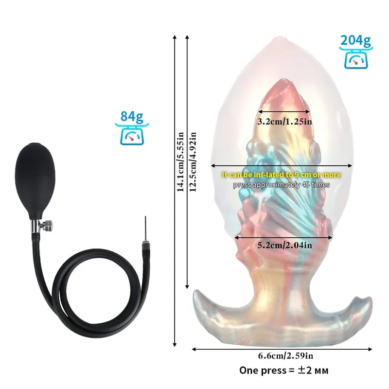 Anális dugó Műpénisz felfújható expanziós anális méretű, állítható G-pont stimuláló prosztata maszturbátor GAY SM oktató szexjáték 18+