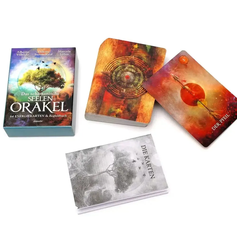 German 78pcs Das Schamanische Seelen Orakel Tarot Deck Prophecy Divination Comics Tarot Cards Family Party Board Game Toy — image 4