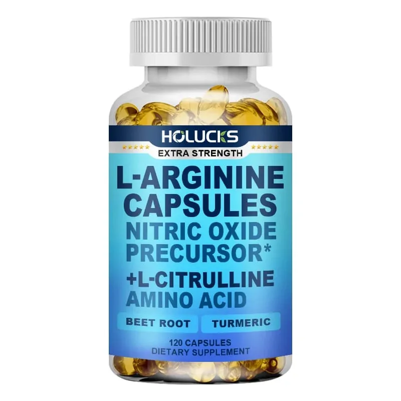 Nitric Oxide Precursor Capsules with L-Arginine & Turmeric Support Heart Wellness Reduce Fatigue & Build Lean Muscle