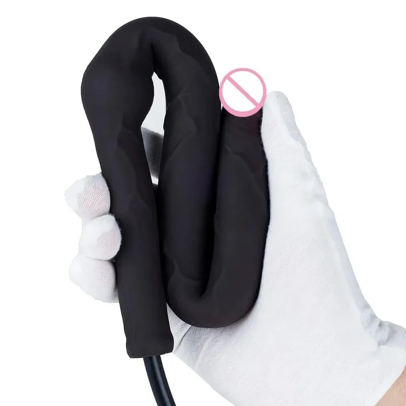 New Super Long Inflatable Expansion Dildo Butt Plug Deep Penetration Prostate Massage Big Dick Plug Anal Sex Toys For Men Women — image 4