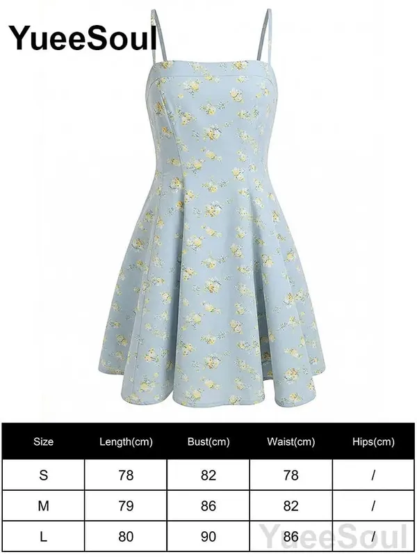 Blue Printed Mini Dress 2026 Summer New Elegant Party Birthday Evening Dresses Y2K Sweet Cute High Street Casual Women Dress — image 30
