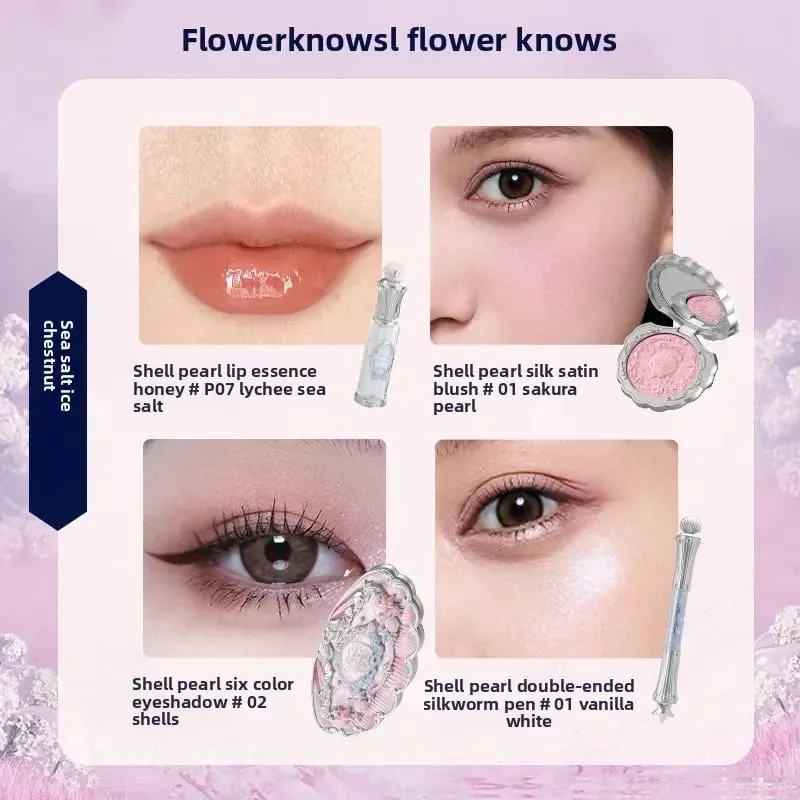 Flowerknows Makeup Presentset Little Angel Bunny Garden Shell Smycken Lip Glaze Blusher Flower Know SWEETIE BEAR Blush Concealer — image 10