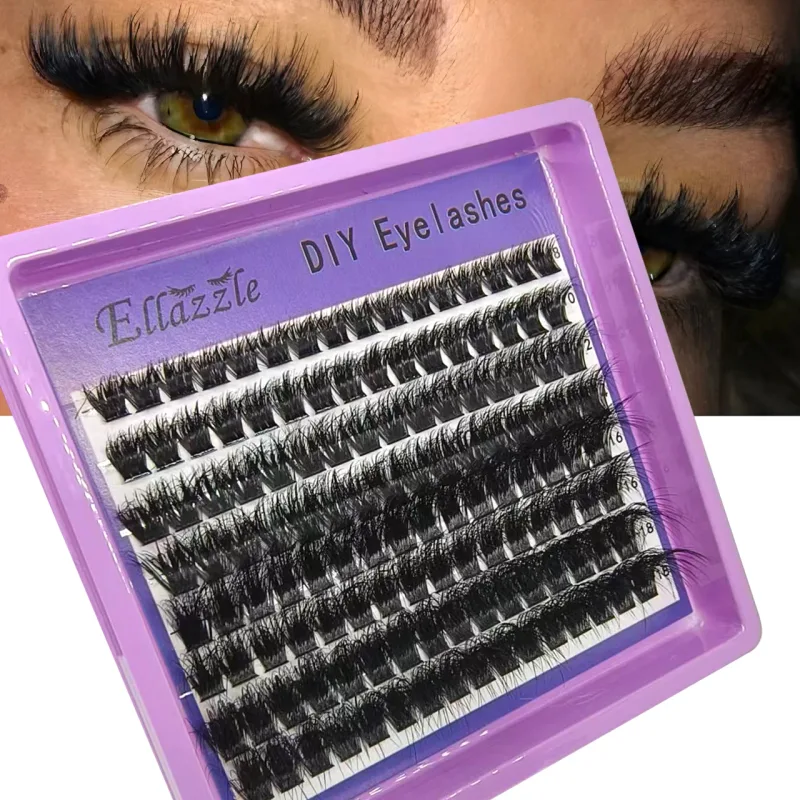 40D-150D Lashes Cluster DIY Lash Extension Mixed Tray Clusters Ögonfransar Fluffig Volym Individuella Fransar Cat Eye Lash Extension — image 11