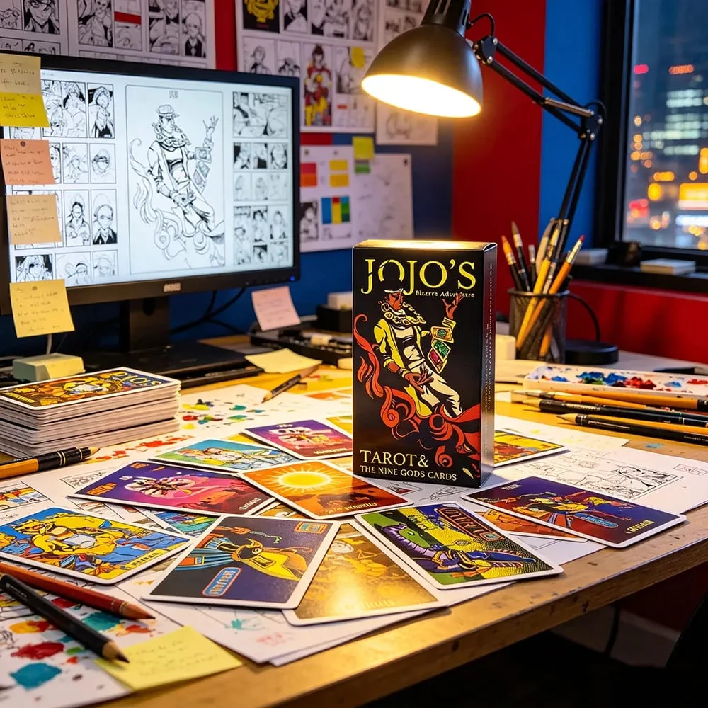 JoJo's Bizarre Adventure Tarot Cards The Nine Gods Cards Anime Tarot Deck Fortune Telling Divination Card Game Collectible Cards — image 4