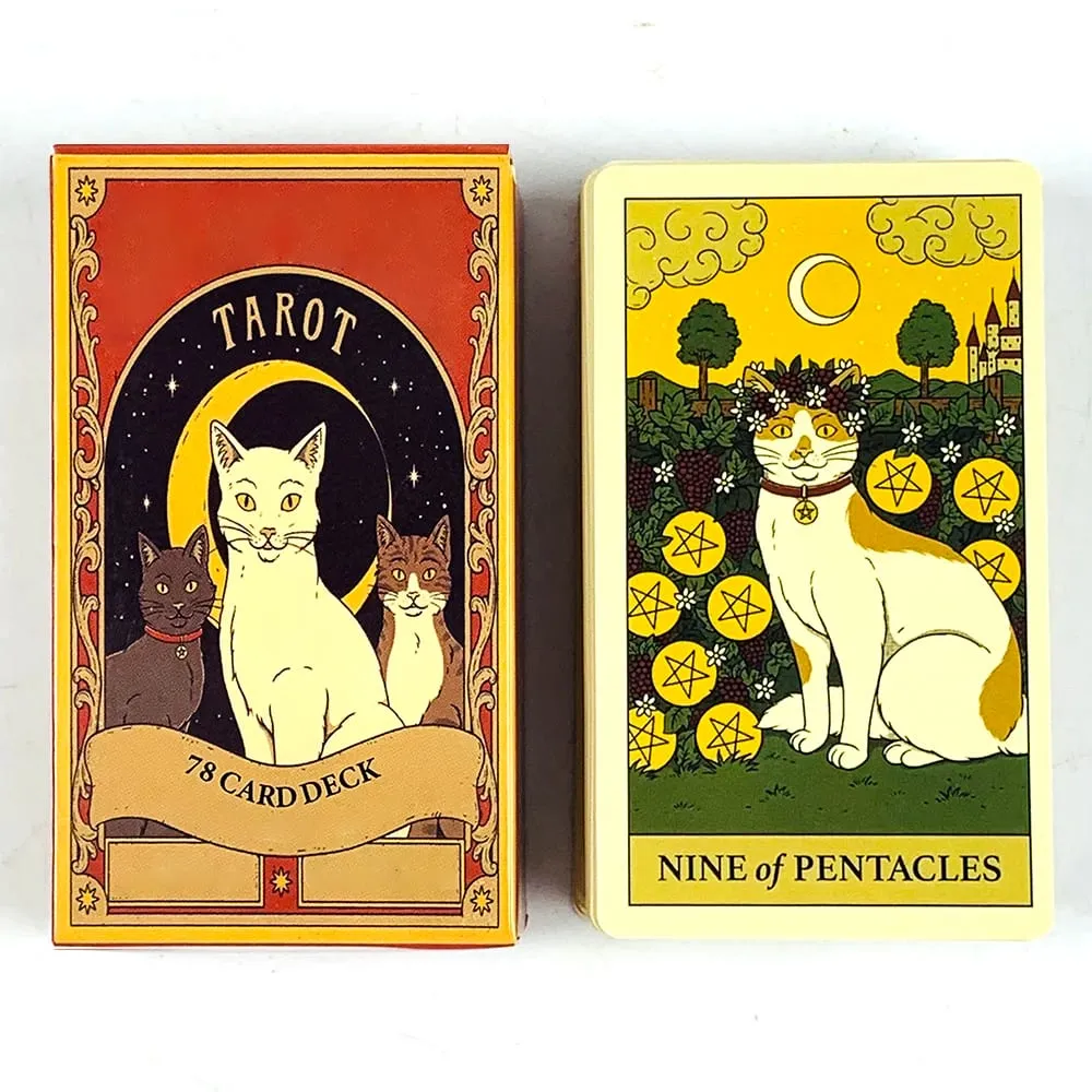 Hot-selling Tarot Cards A 78 Card Deck Unique Cards For Cat Lovers and Tarot Enthusiasts Cute Cards Game New Year Gifts — image 1