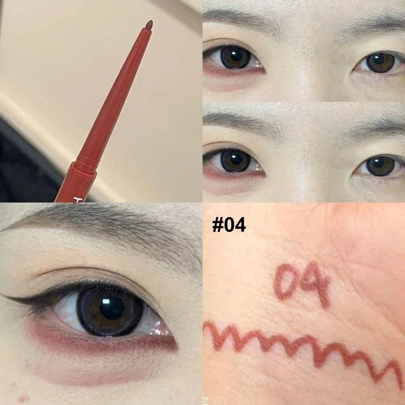 10 Colors Eyeliner Pencil Smooth Wine Red Soft High Pigment Eye Liner Pen Waterproof Matte Aegyosal Lying Silkworm Eyes Makeup