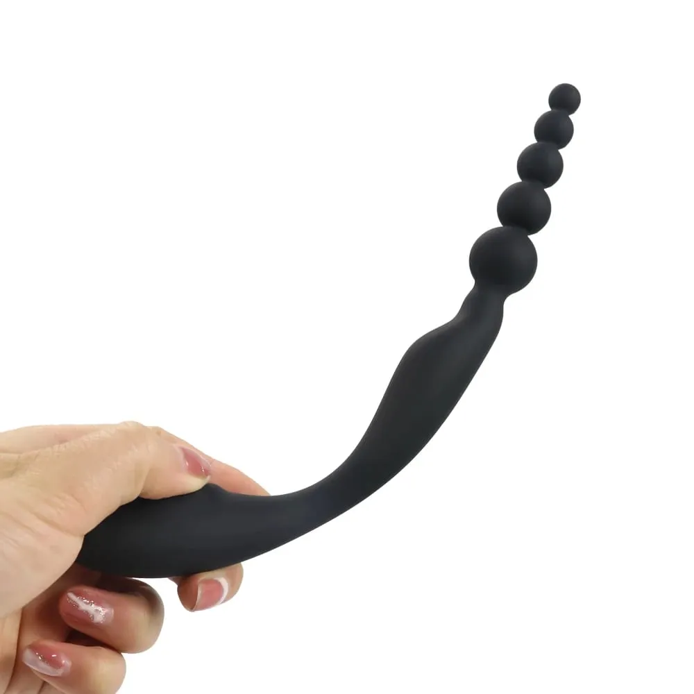 Dual Head Anal Beads Plug Prostate Massager Vaginal Butt Plug Stimulator Adults Sex Toys For Women Men Gay Anus Massage Dilator — image 3