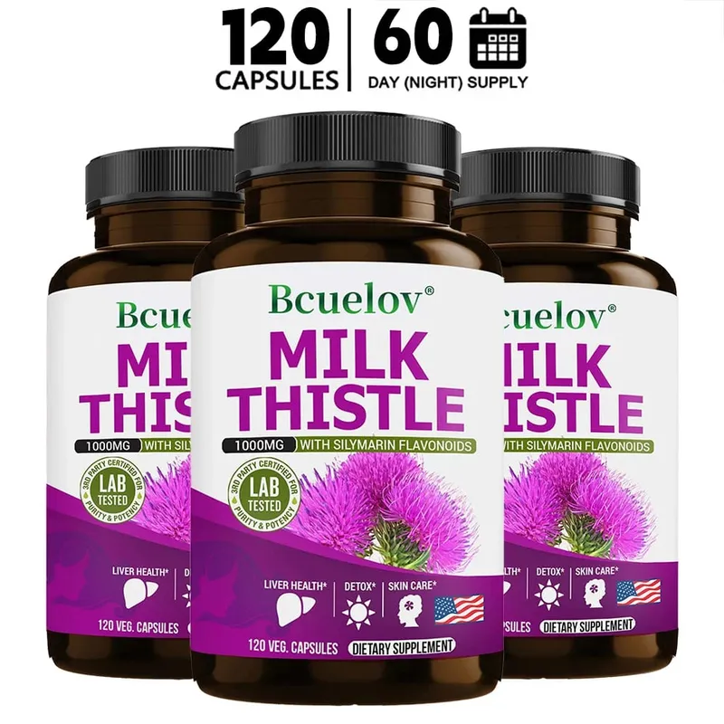 Milk Thistle Capsules Liver Health Support Gut & Immune Health Skin Beauty Liver Function — image 11