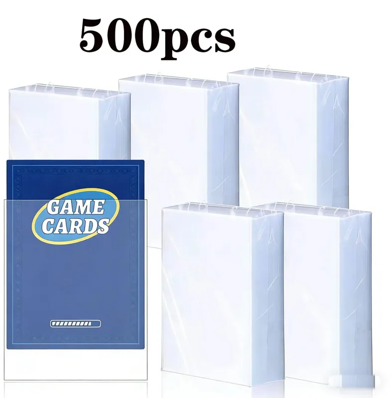 500 카운트 클리어 소프트 카드 슬리브 2.5" x 3.5" 표준 야구 스포츠 MTG 포켓몬 게임 카드에 맞는 트레이딩 수집 슬리브